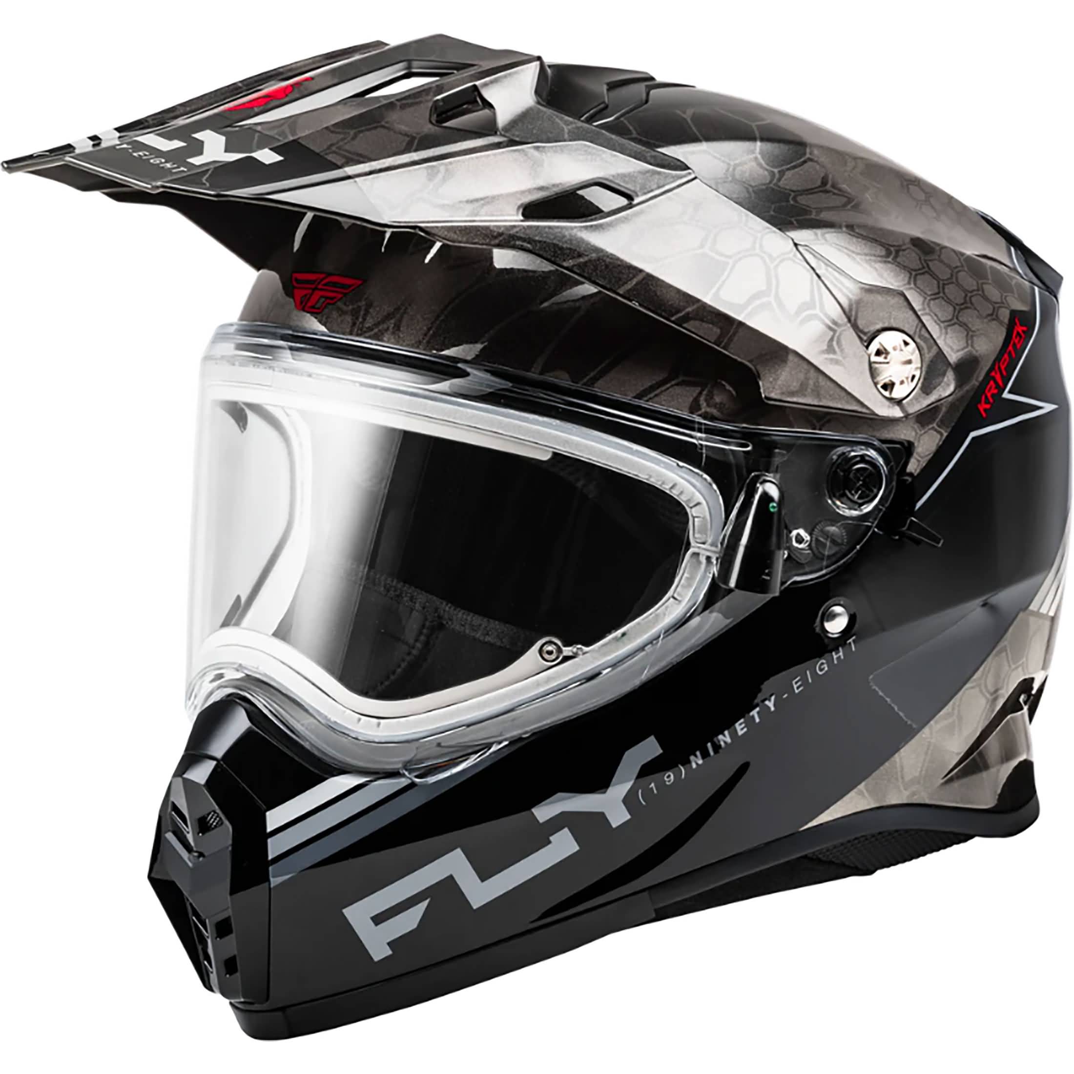 Fly Racing Trekker Cold Weather Conceal 2024 Electric Shield Adult Snow Helmets