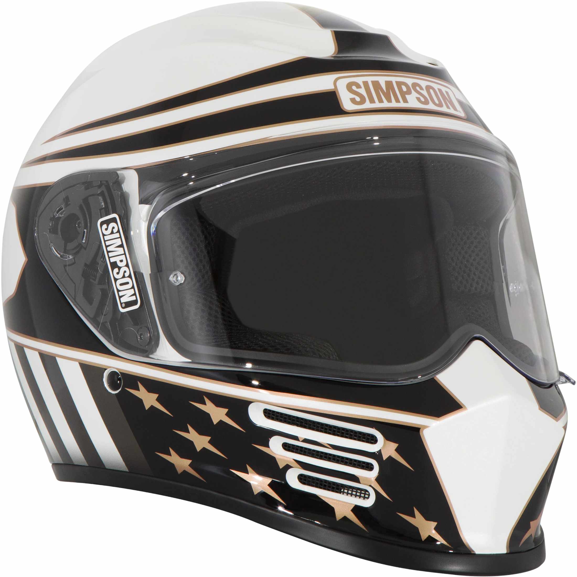 Simpson Speed Bandit Americana Gold Adult Street Helmets