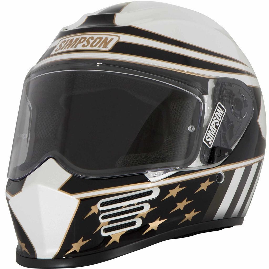 Simpson Speed Bandit Americana Gold Adult Street Helmets